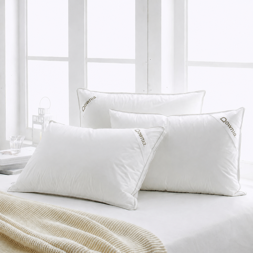 Cooling Hotel Goose Down Cervical Pillow for Side Sleeping, Luxury Low