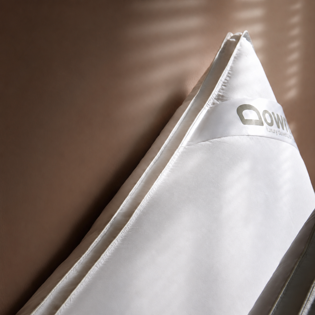Cooling Hotel Goose Down Cervical Pillow for Side Sleeping, Luxury Low