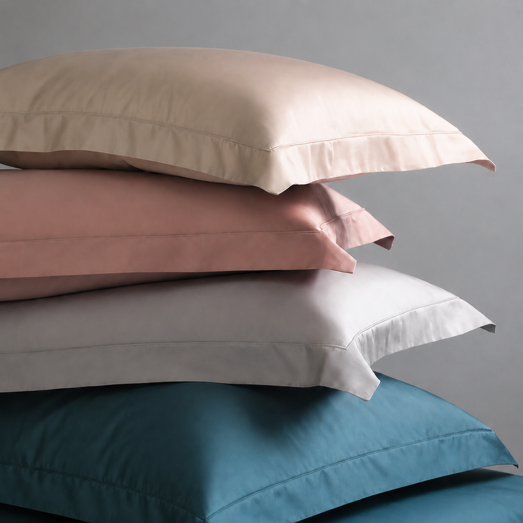 Silky-Smooth 100s Cotton Sateen Pillowcase by for Serene, Color‑Rich Sleep, Multiple Colors, Queen 18.9“x29.1“/King 20“x35.8“