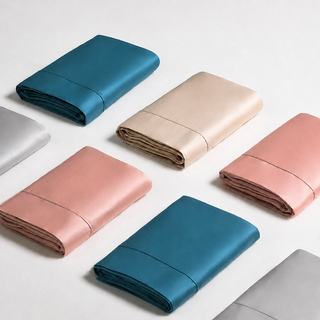Silky-Smooth 100s Cotton Sateen Pillowcase by for Serene, Color‑Rich Sleep, Multiple Colors, Queen 18.9“x29.1“/King 20“x35.8“