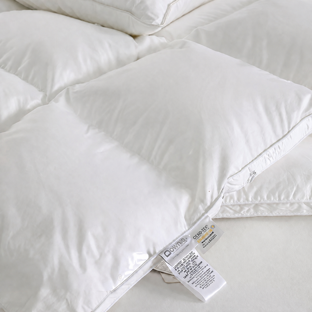 Silk 95% Polish Goose Down Duvet with Cotton Shell for Bedding Comfort, Multiple Options