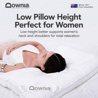Zoned Low-Profile Goose Down Pillow