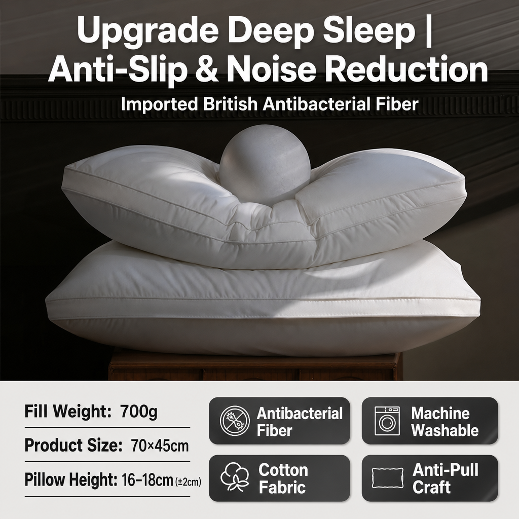 Cloud-Soft Antibacterial Hotel Pillow
