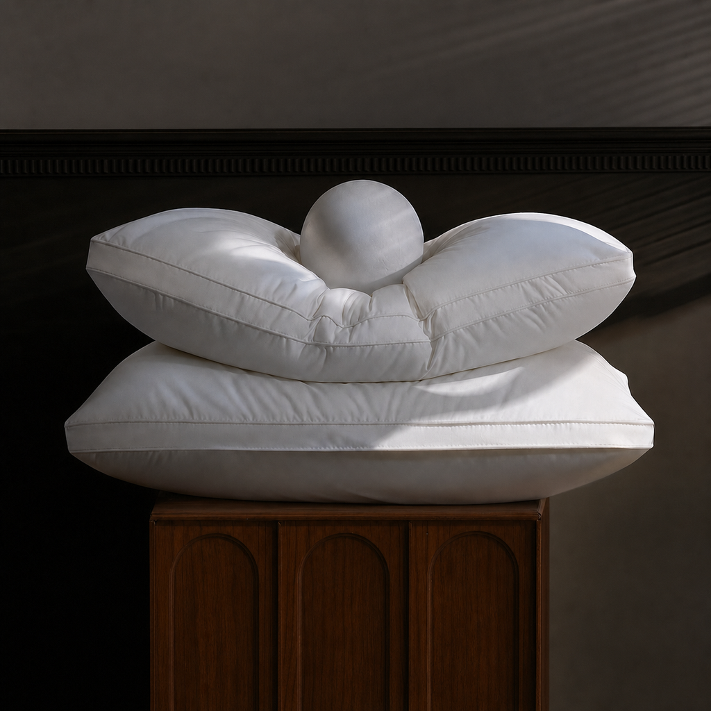 Cloud-Soft Hotel Cervical Pillow with Antibacterial Cotton and Adjustable Loft for Side Sleeping, Low/Medium/High