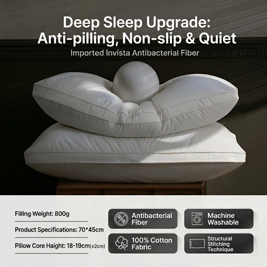Cloud-Soft Antibacterial Hotel Pillow