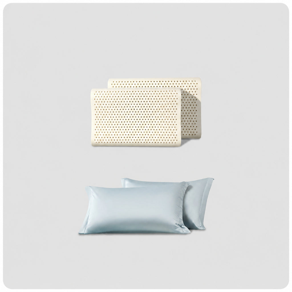 Cooling Wave-Contour Thai Natural Latex Pillow for Neck Alignment and Deeper Sleep, Multiple Types