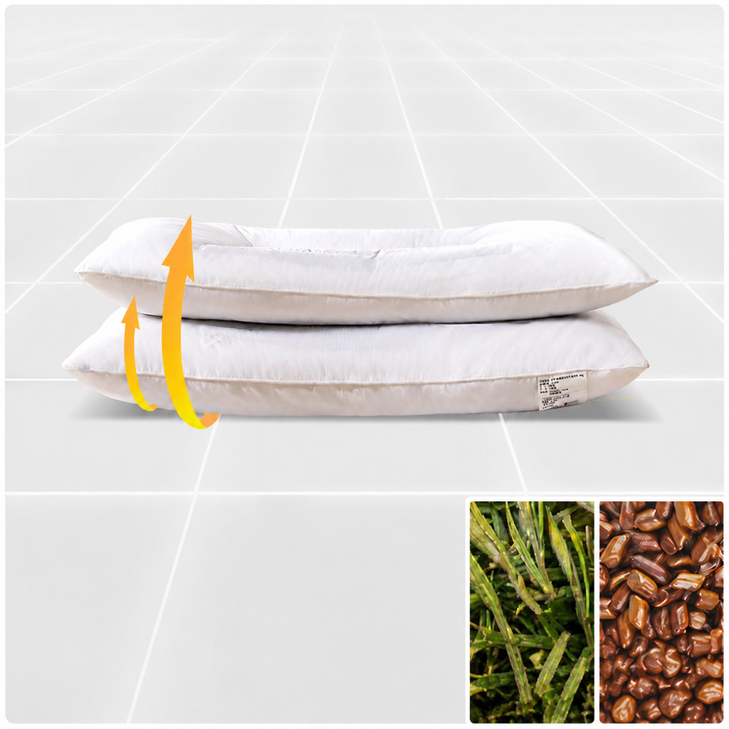 Cooling Cassia Seed Cervical Pillow Pair for Side Sleeping, Multiple Styles