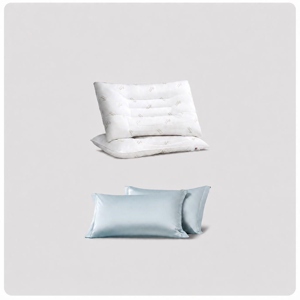 Cooling Cassia Seed Cervical Pillow Pair for Side Sleeping, Multiple Styles