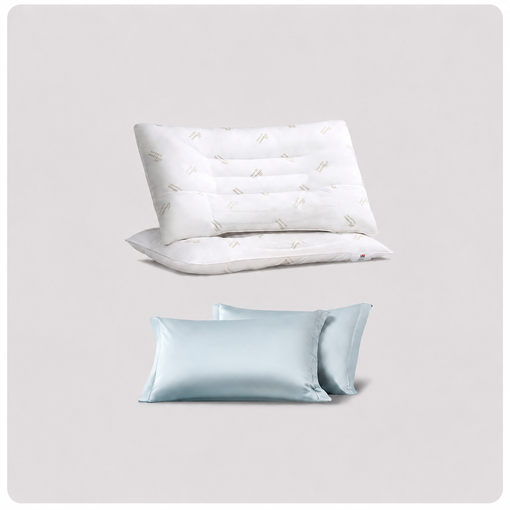 Cooling Cassia Seed Cervical Pillow Pair for Side Sleeping, Multiple Styles