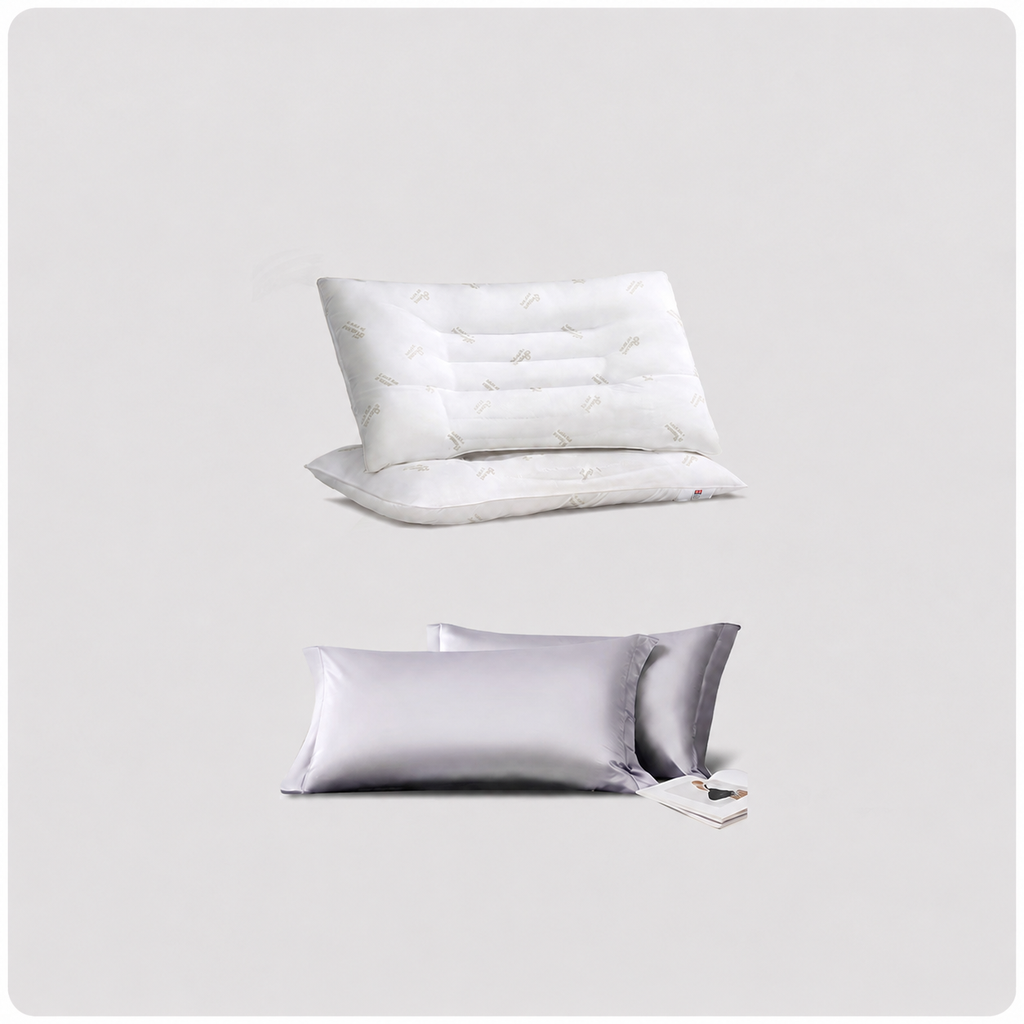 Cooling Cassia Seed Cervical Pillow Pair for Side Sleeping, Multiple Styles