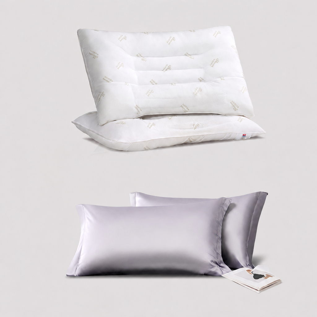 Cooling Cassia Seed Cervical Pillow Pair for Side Sleeping, Multiple Styles