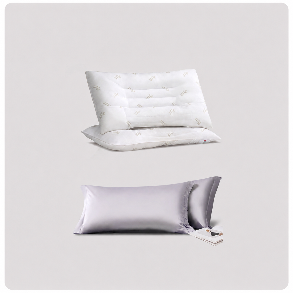Cooling Cassia Seed Cervical Pillow Pair for Side Sleeping, Multiple Styles