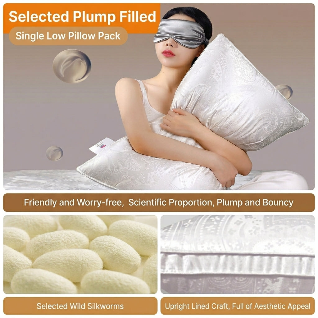 Silk Jacquard Cervical Pillow