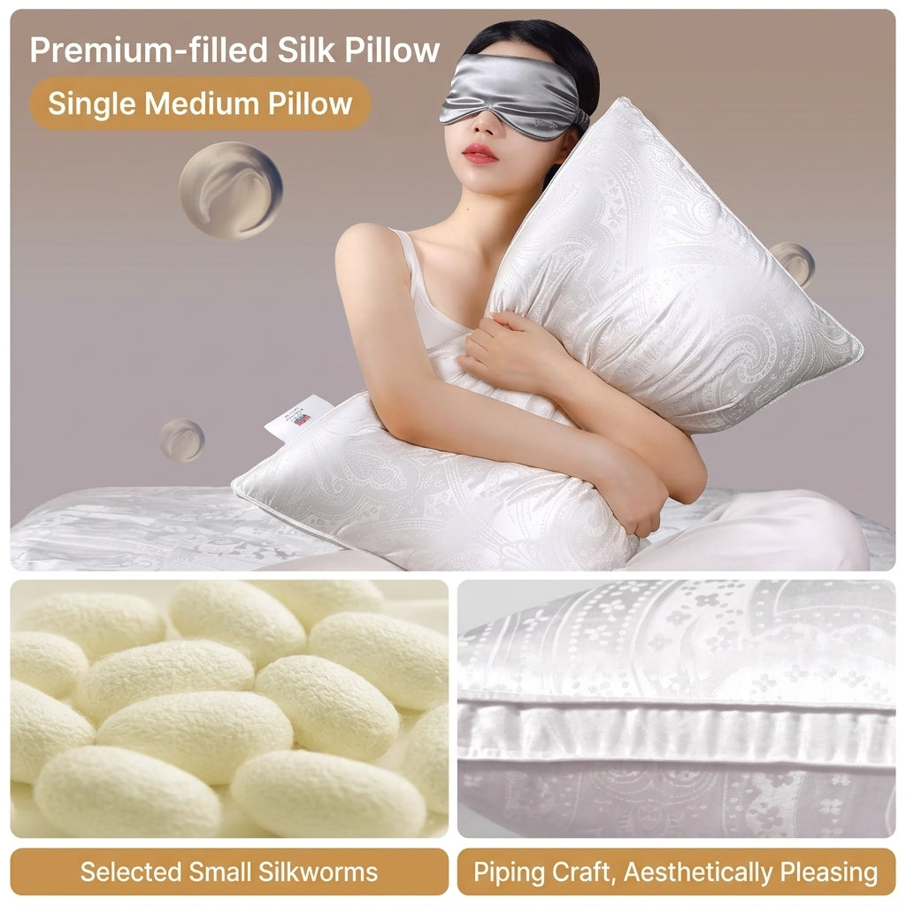Silk Jacquard Cervical Pillow