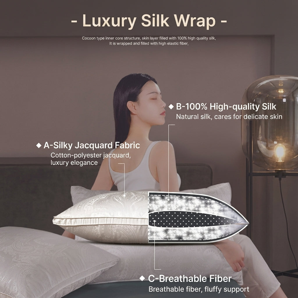 Silk Jacquard Cervical Pillow