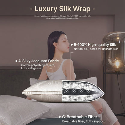 Silk Jacquard Cervical Pillow