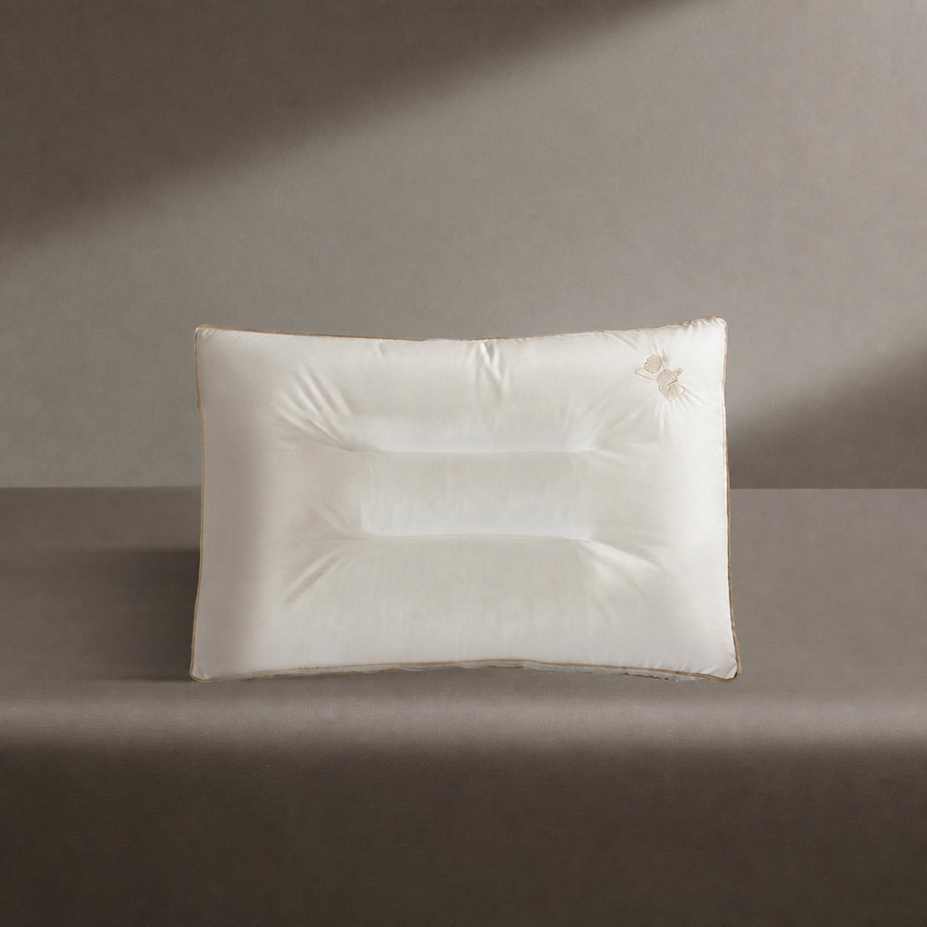 Cloud-Soft Mulberry Silk Pillow with Ergonomic Neck Support for Adults, Students, and Kids, Adult/Student/Child