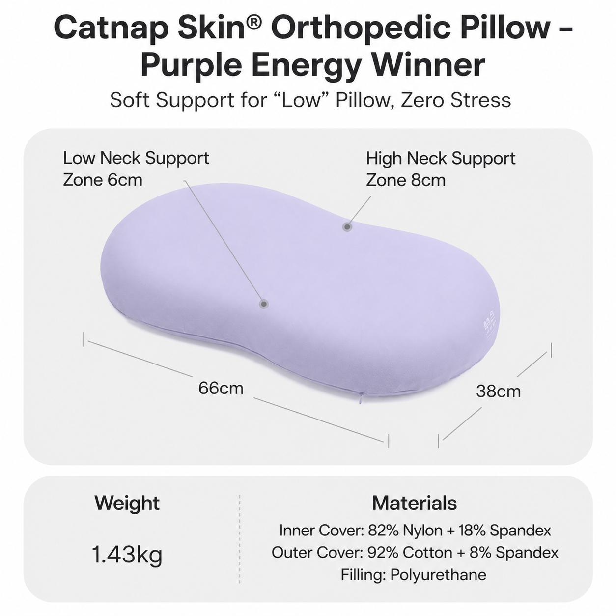 Cat Belly Memory Foam Pillow