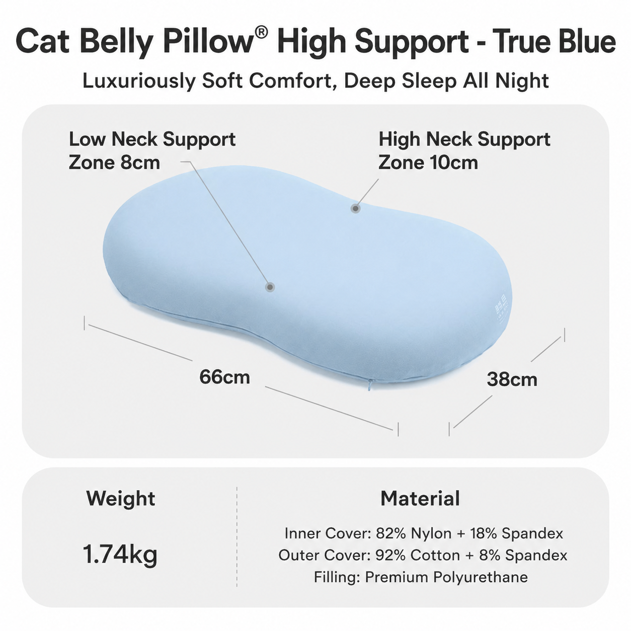 Cat Belly Memory Foam Pillow