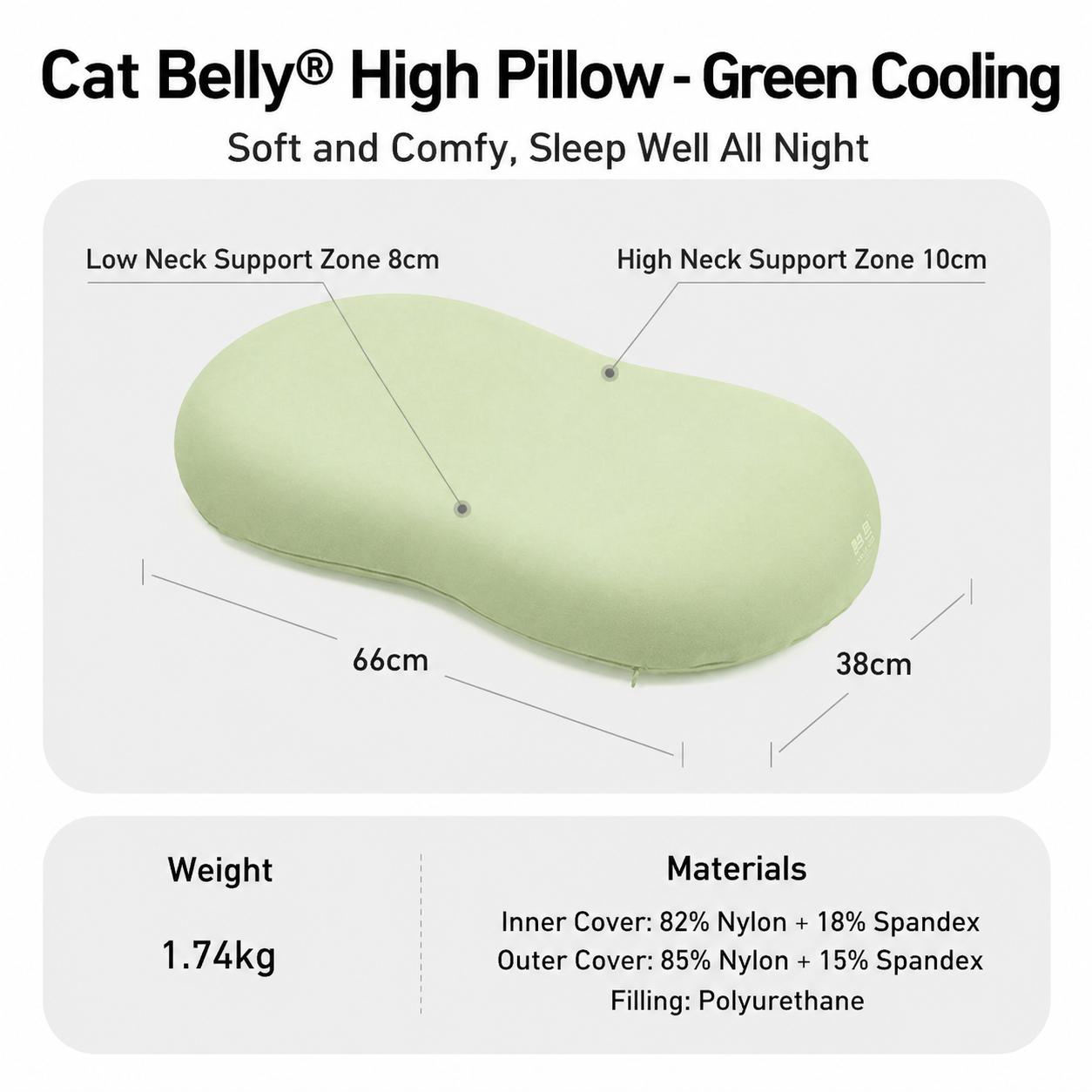 Cat Belly Memory Foam Pillow