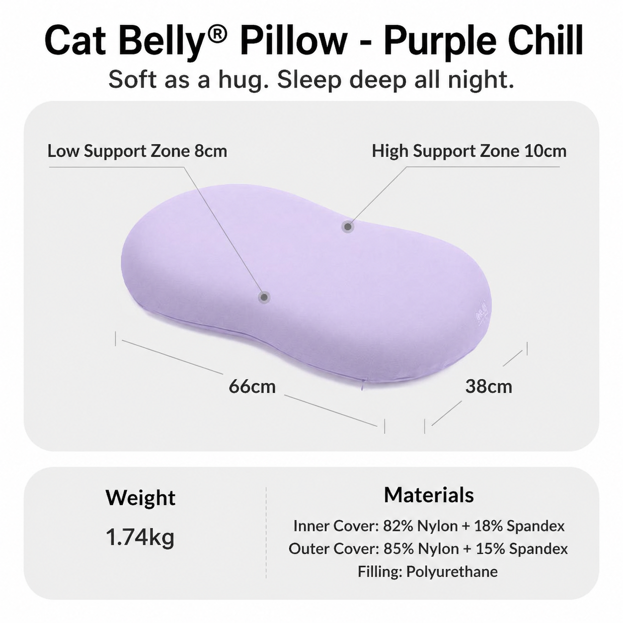 Cat Belly Memory Foam Pillow