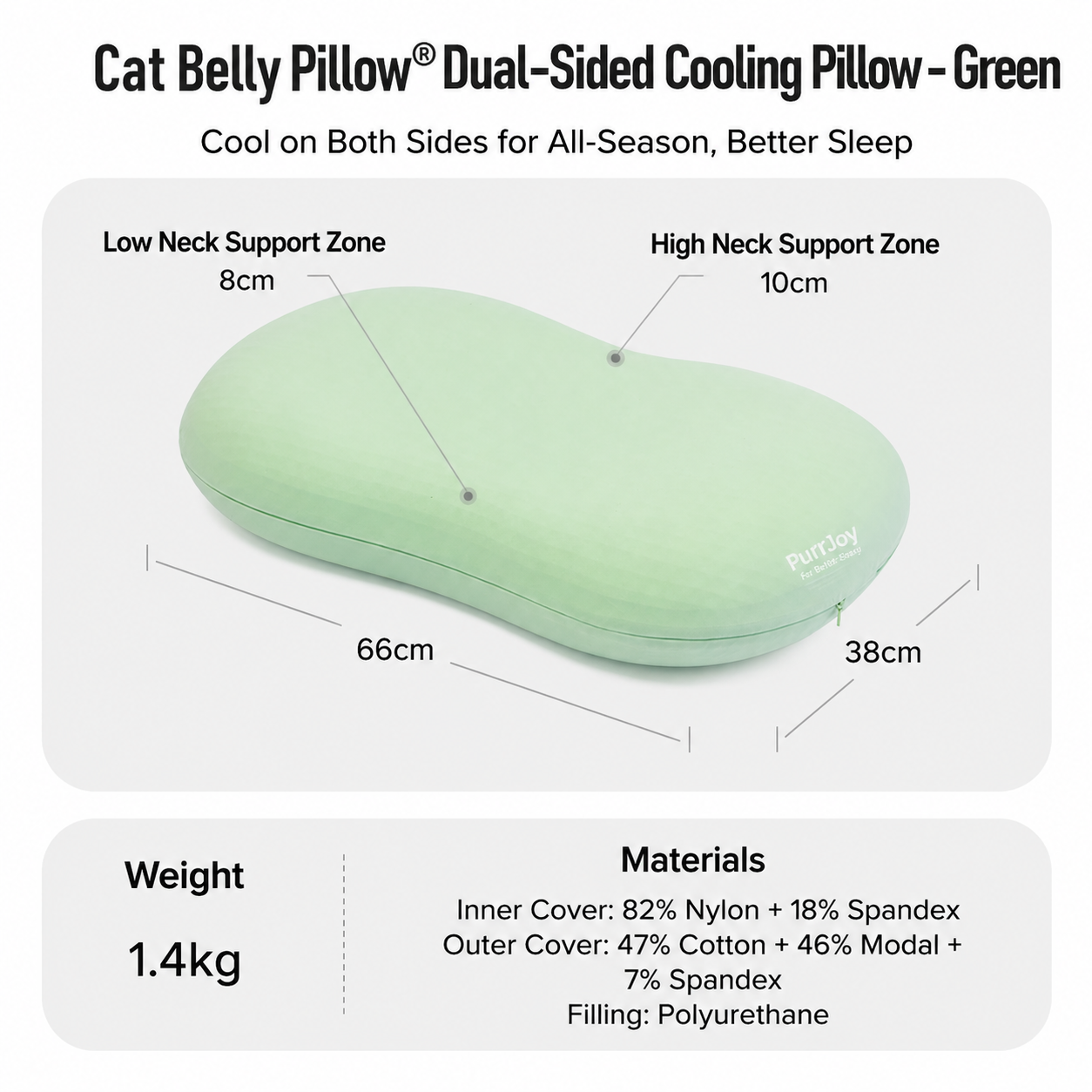 Cat Belly Memory Foam Pillow