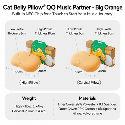 Cat Belly Memory Foam Pillow