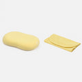 Heated Cat-Belly Ergonomic Memory Cervical Pillow for Side Sleeping, Yellow/Yellow Pillowcase, 2.8"x3.5"