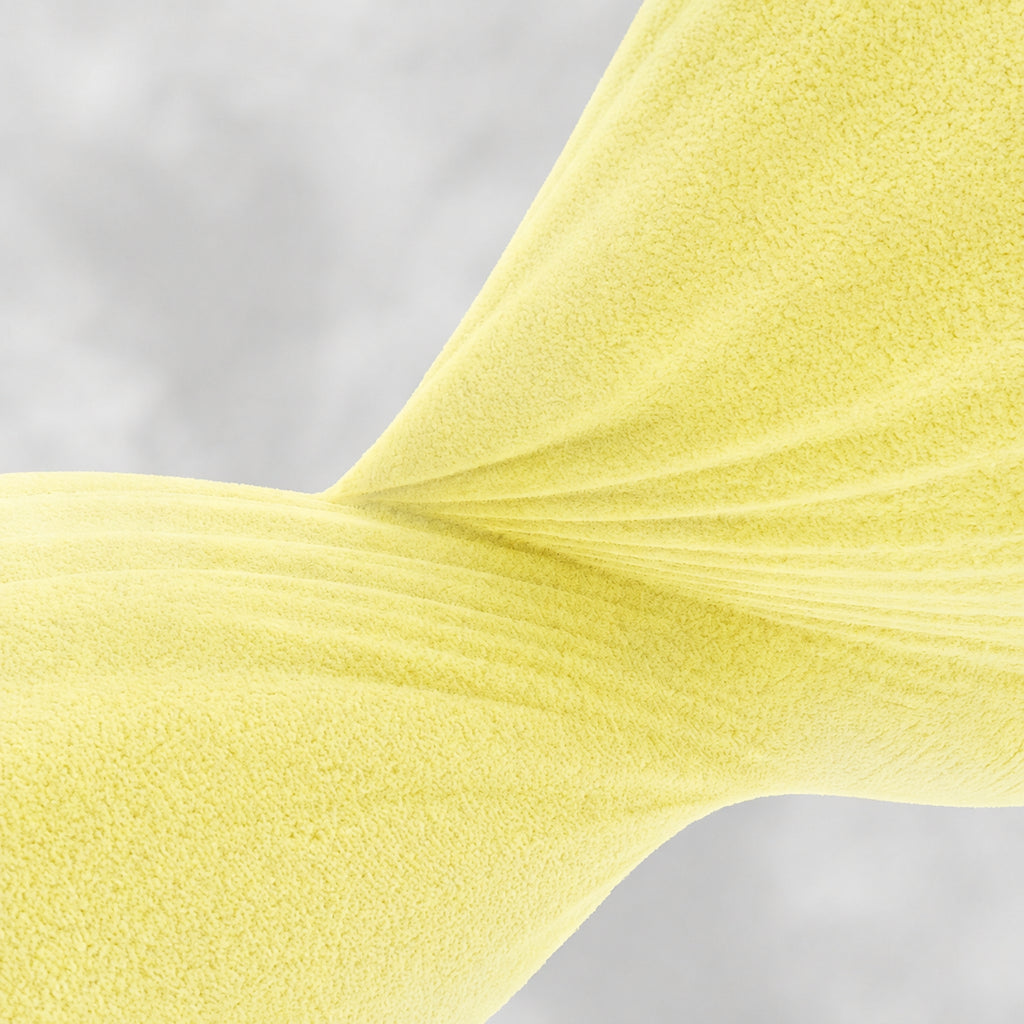 Heated Cat-Belly Ergonomic Memory Cervical Pillow for Side Sleeping, Yellow/Yellow Pillowcase, 2.8"x3.5"