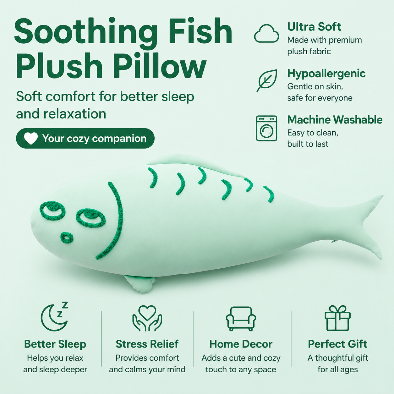 Cool-Touch Animal Hug Pillow