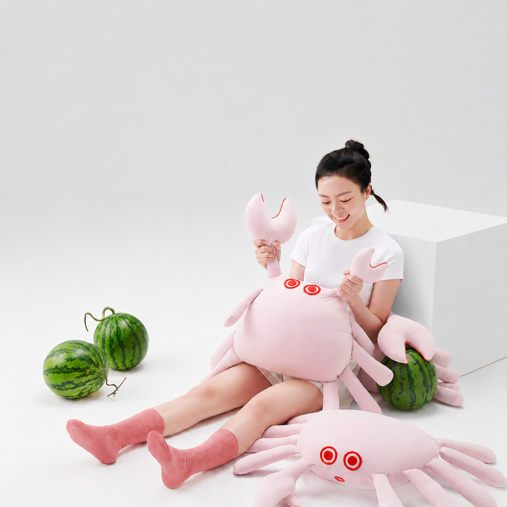 Silk Cool-Touch Animal Hug Pillow for Sleep Comfort, Carp/Big Claw