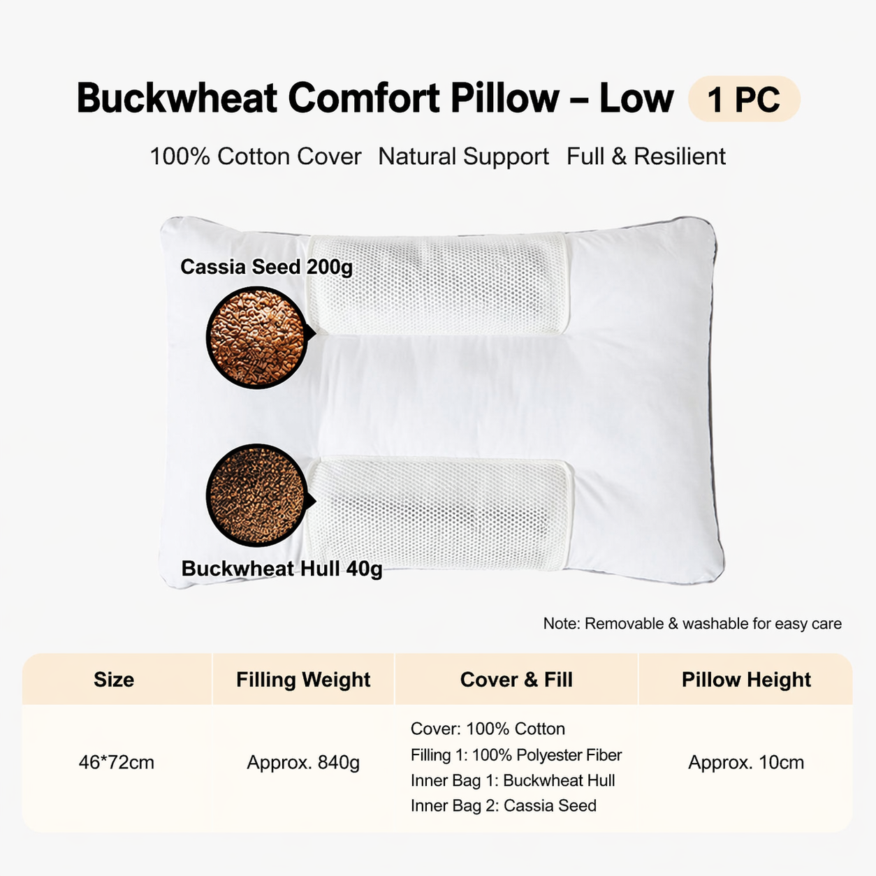 Neck Support Pillow Pair