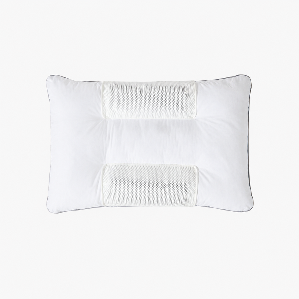 Cooling Neck Support Pillow Pair for Side Sleeping, Herbal/Low/Medium/High