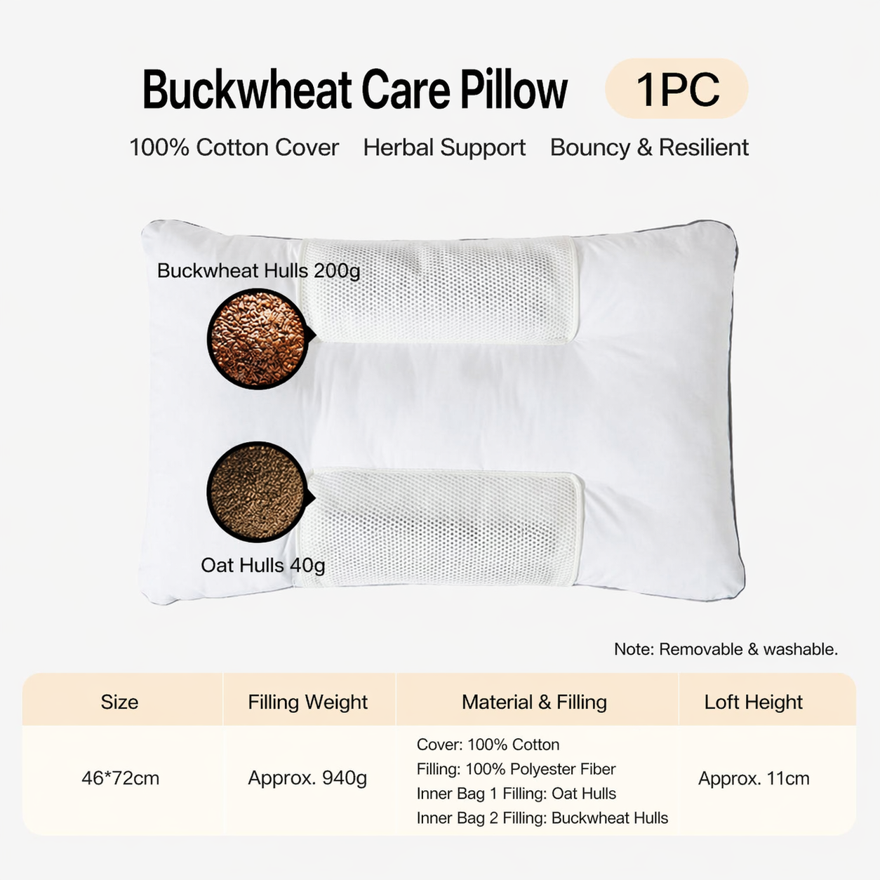 Neck Support Pillow Pair