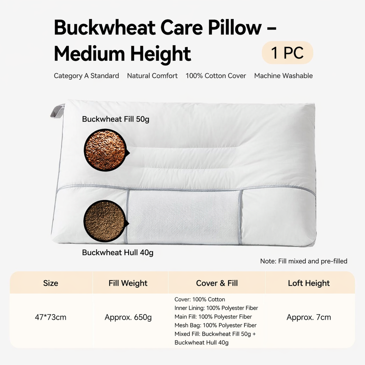 Neck Support Pillow Pair