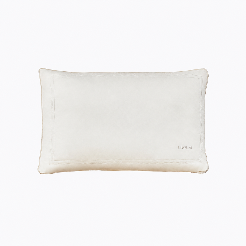 Cooling Silk‑Infused Cotton Pillow Set with Dual‑Layer Loft and Ergonomic Neck Cradle for Side Sleeping, Multiple Types