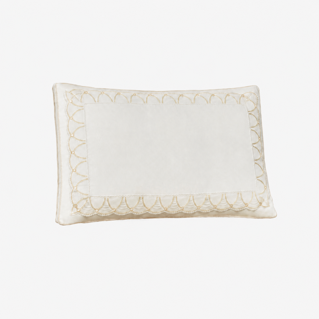 Cooling Silk‑Infused Cotton Pillow Set with Dual‑Layer Loft and Ergonomic Neck Cradle for Side Sleeping, Multiple Types
