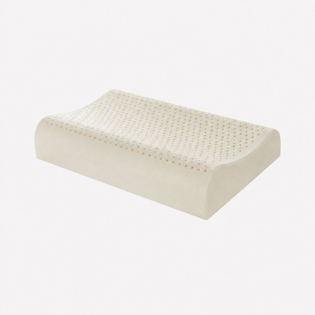 Cooling Natural Latex Contour Cervical Pillow for Side Sleeping, Wave Low/Wave Medium/Wave High
