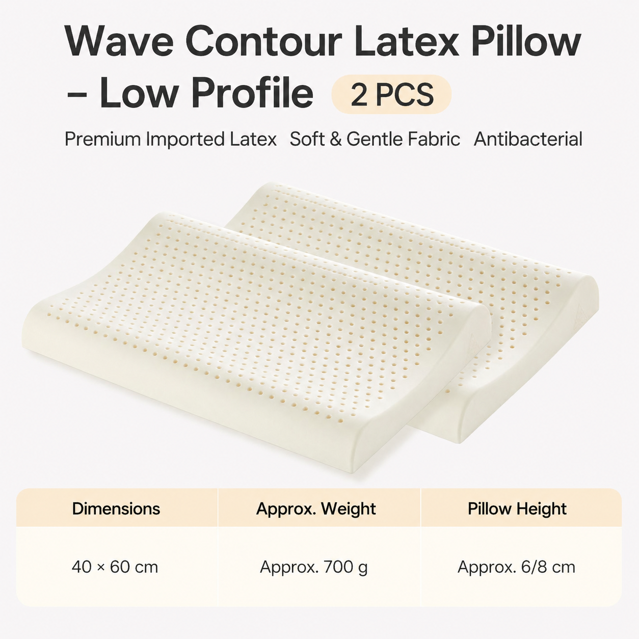Natural Latex Contour Pillow