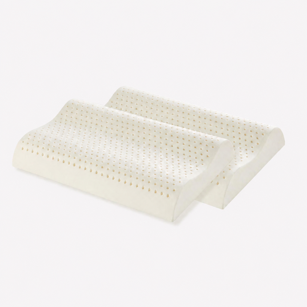 Cooling Natural Latex Contour Cervical Pillow for Side Sleeping, Wave Low/Wave Medium/Wave High