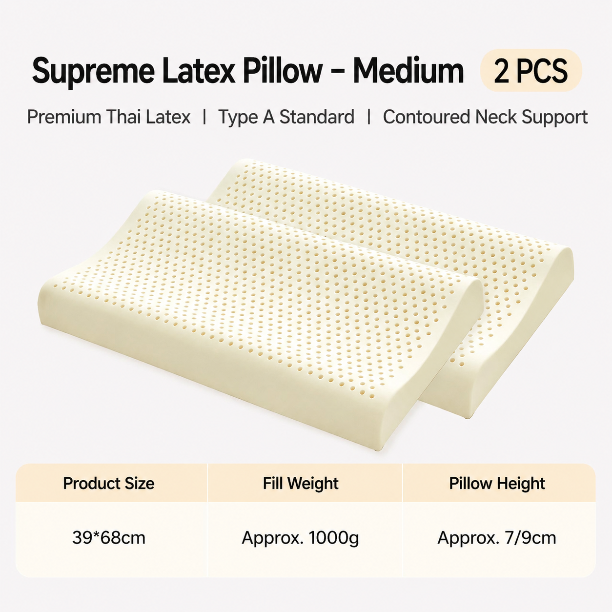 Natural Latex Contour Pillow