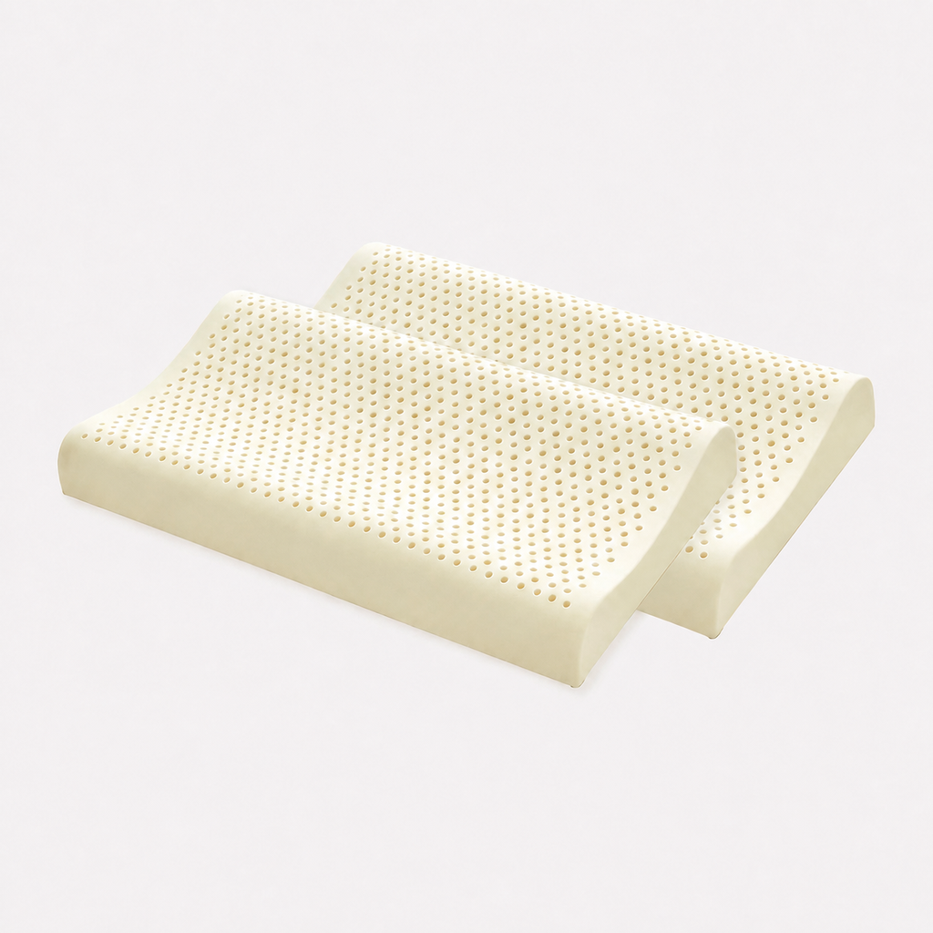 Cooling Natural Latex Contour Cervical Pillow for Side Sleeping, Wave Low/Wave Medium/Wave High