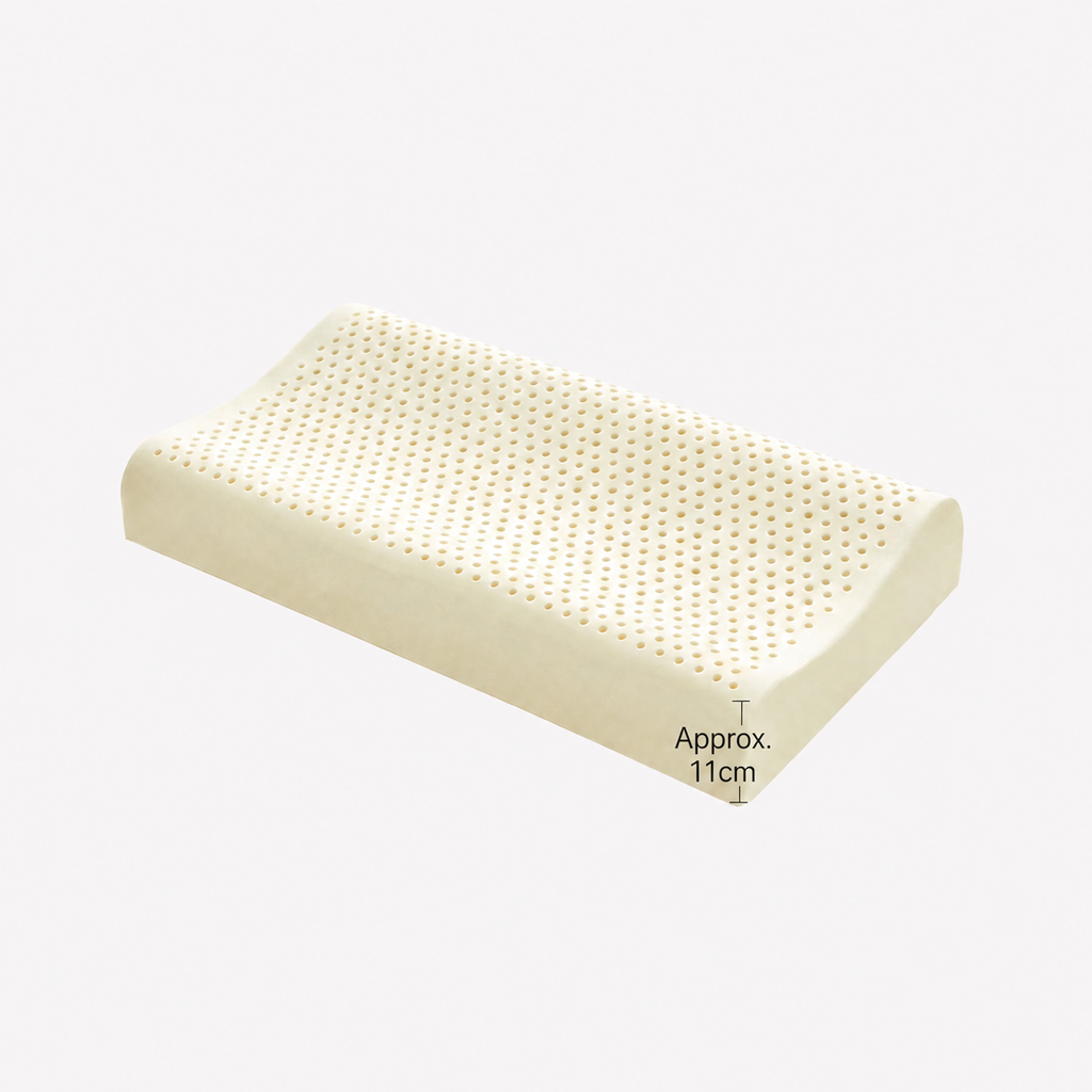 Cooling Natural Latex Contour Cervical Pillow for Side Sleeping, Wave Low/Wave Medium/Wave High