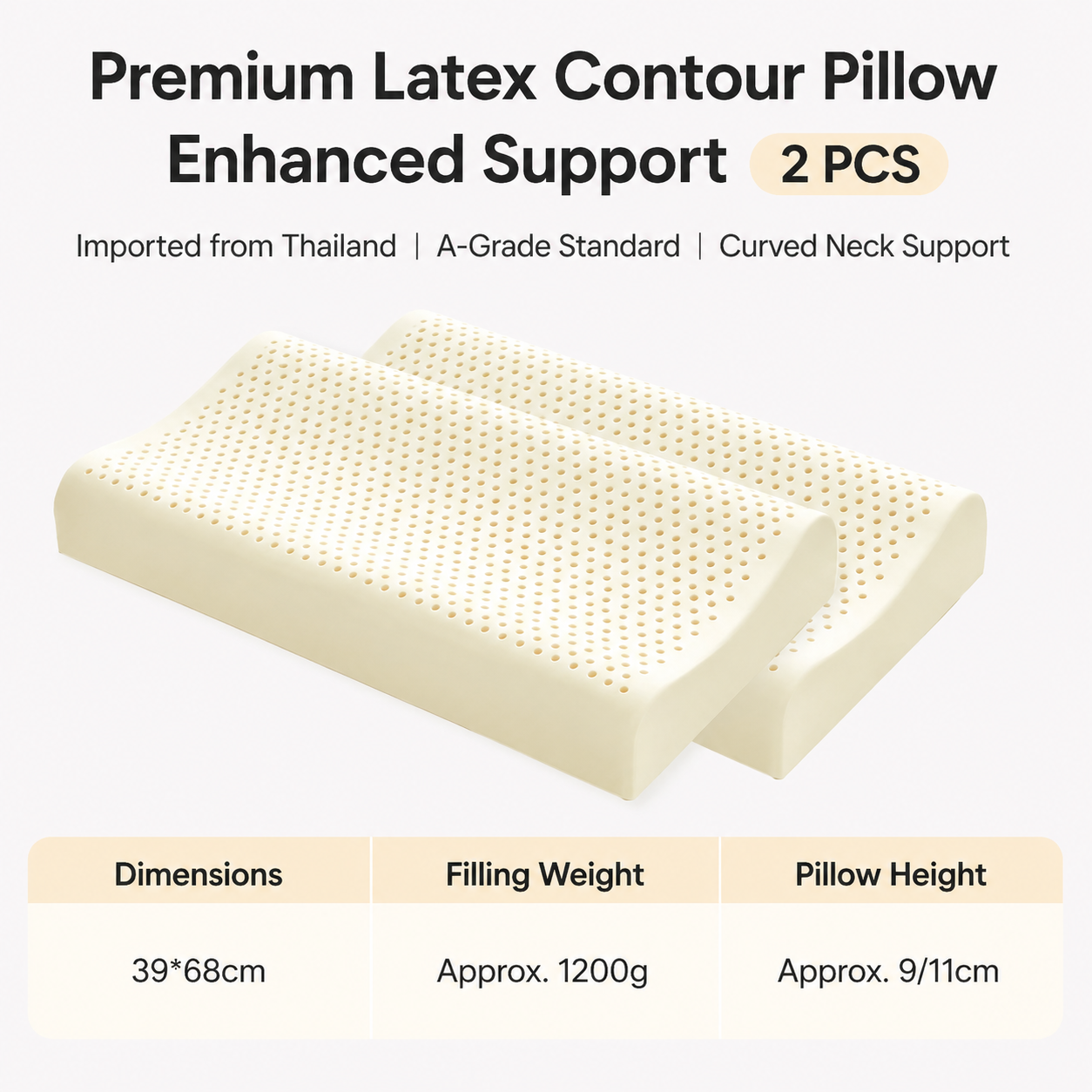 Natural Latex Contour Pillow