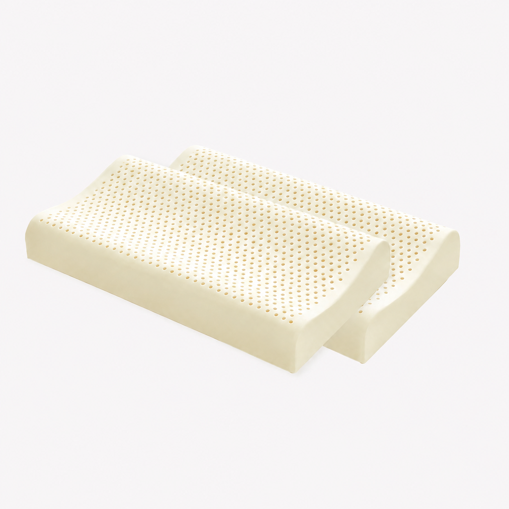 Cooling Natural Latex Contour Cervical Pillow for Side Sleeping, Wave Low/Wave Medium/Wave High