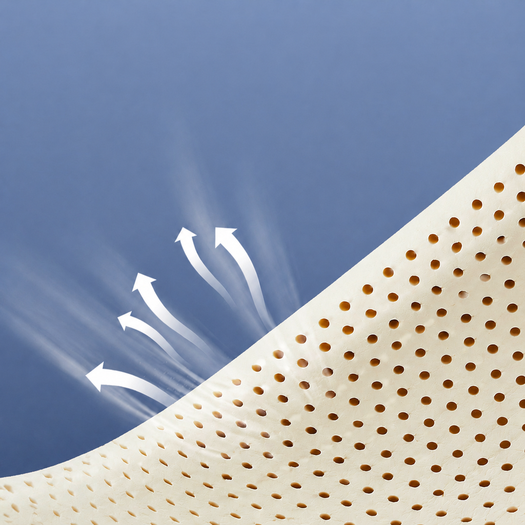 Cooling Natural Latex Contour Cervical Pillow for Side Sleeping, Wave Low/Wave Medium/Wave High