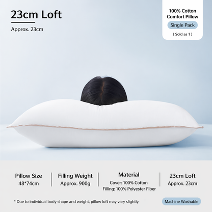 Cloud-Soft Antibacterial Cotton Pillow