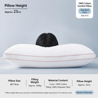 Cloud-Soft Antibacterial Cotton Pillow