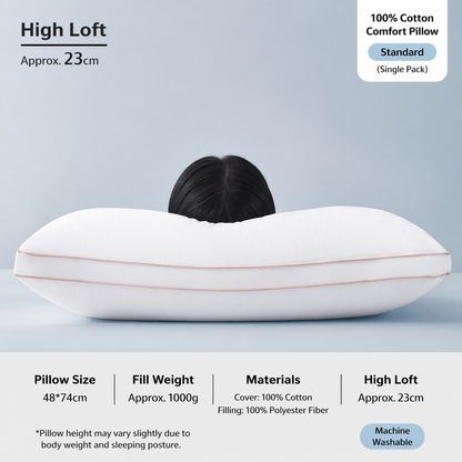 Cloud-Soft Antibacterial Cotton Pillow