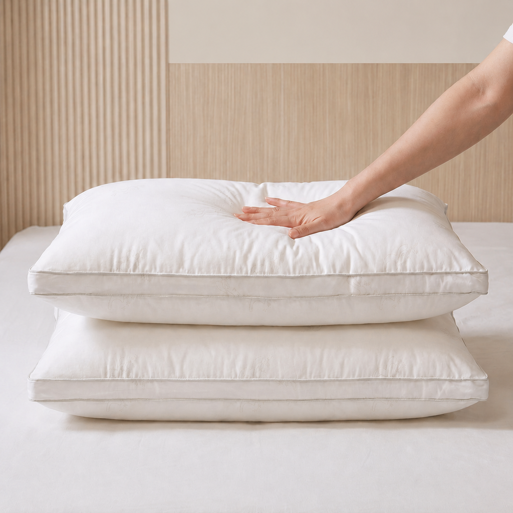 Silk Cloud-Soft Antibacterial & Anti‑Mite Cotton Cervical Pillow for Quiet, Clean Sleep, Multiple Styles